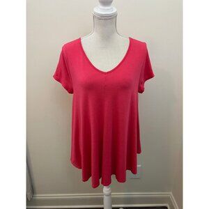 New Directions Red Short Sleeve Top Size Medium